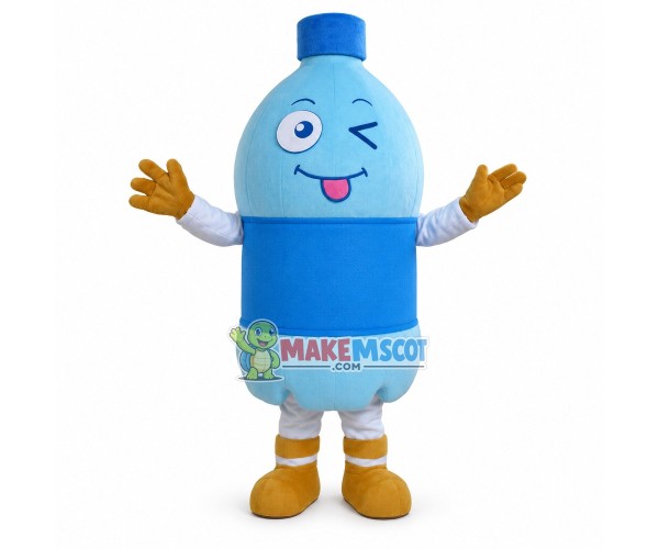 Bottle of Pure Drinking Water Mascot Costume Bottle of Pure Drinking Water Mascot Costume
