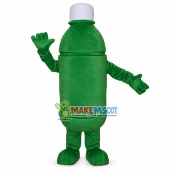 Green Plastic Beverage Bottle Mascot Costume Green Plastic Beverage Bottle Mascot Costume