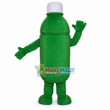 Green Plastic Beverage Bottle Mascot Costume Green Plastic Beverage Bottle Mascot Costume