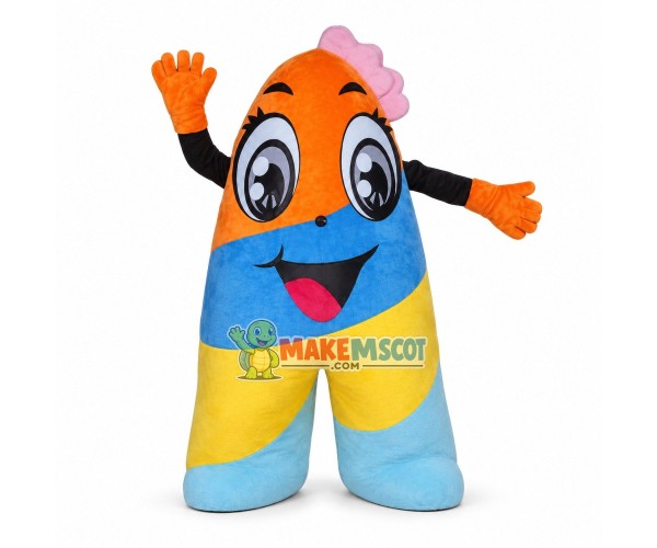 V-shaped Colorful Big Eyes Doll Mascot Costume V-shaped Colorful Big Eyes Doll Mascot Costume