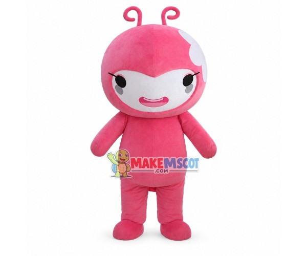 Pink Love Doll Cartoon Mascot Costume Pink Love Doll Cartoon Mascot Costume