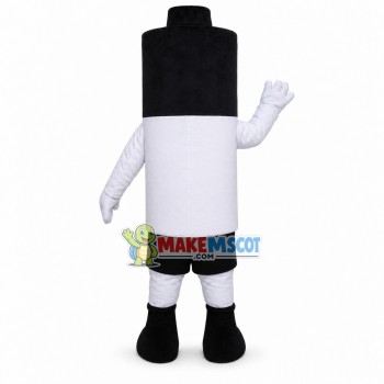 Black & White Energy-saving Battery Mascot Costume Black & White Energy-saving Battery Mascot Costume