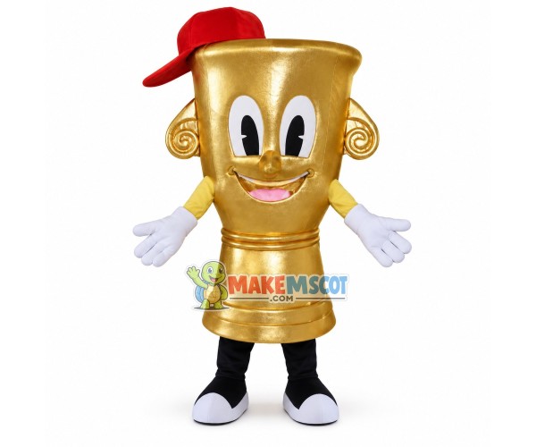 Pure Gold Honor Trophy Mascot Costume Pure Gold Honor Trophy Mascot Costume