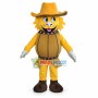 Dragon Cowboy With Barrel Body Mascot Costume
