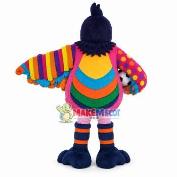 The Parrot With Rainbow Color Mascot Costume