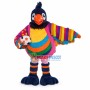 The Parrot With Rainbow Color Mascot Costume