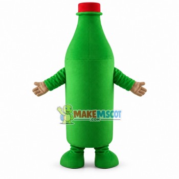 Big Bottle of Apple Juice Mascot Costume Big Bottle of Apple Juice Mascot Costume
