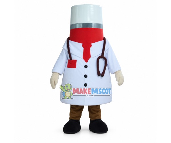 Isolate Sunscreen of Doctor Appearance Mascot Costume Isolate Sunscreen of Doctor Appearance Mascot Costume