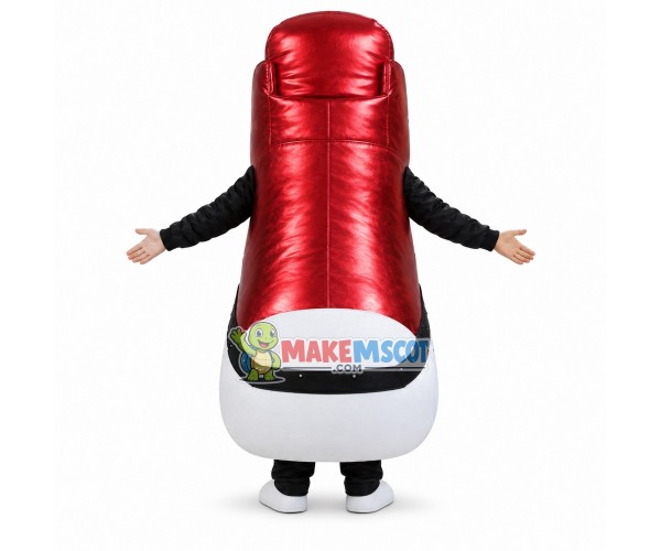 High-top Bright Red Sneaker Mascot Costume High-top Bright Red Sneaker Mascot Costume