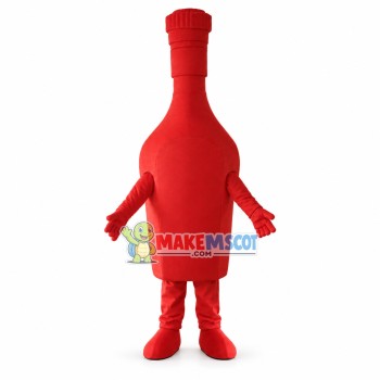 Red Bottle of Brandy Mascot Costume