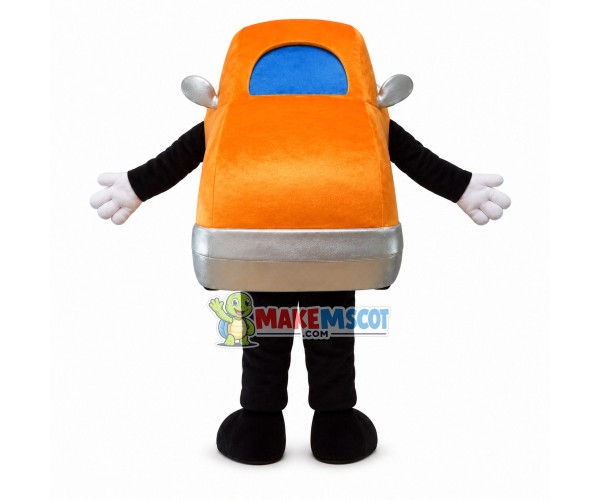 Convenient Orange Car Cartoon Mascot Costume