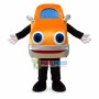 Convenient Orange Car Cartoon Mascot Costume