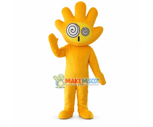 Hand Doll With Dizzy Expression Mascot Costume Hand Doll With Dizzy Expression Mascot Costume