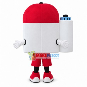 Portable White Camera Mascot Costume Portable White Camera Mascot Costume