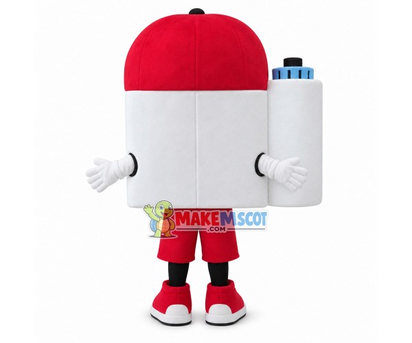 Portable White Camera Mascot Costume