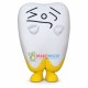 Funny Cartoon Tooth With Scared Look Mascot Costume