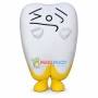 Funny Cartoon Tooth With Scared Look Mascot Costume