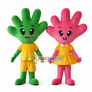 Handmade Colorful Glove Mascot Costume