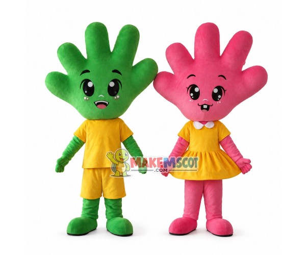 Handmade Colorful Glove Mascot Costume Handmade Colorful Glove Mascot Costume