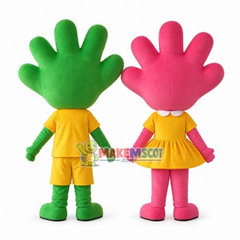 Handmade Colorful Glove Mascot Costume Handmade Colorful Glove Mascot Costume