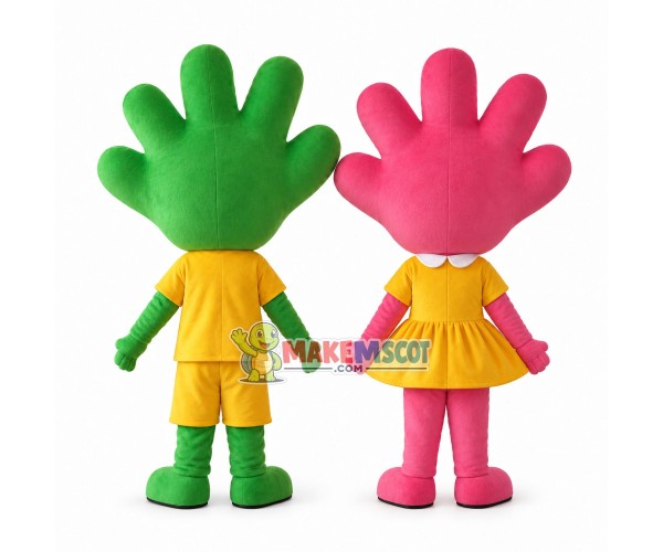 Handmade Colorful Glove Mascot Costume Handmade Colorful Glove Mascot Costume
