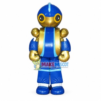 Adult Blue Iron Man Robot Mascot Costume Adult Blue Iron Man Robot Mascot Costume