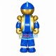Adult Blue Iron Man Robot Mascot Costume Adult Blue Iron Man Robot Mascot Costume