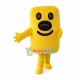 Long Shaped Yellow Doll Cartoon Mascot Costume Long Shaped Yellow Doll Cartoon Mascot Costume
