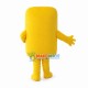 Long Shaped Yellow Doll Cartoon Mascot Costume Long Shaped Yellow Doll Cartoon Mascot Costume