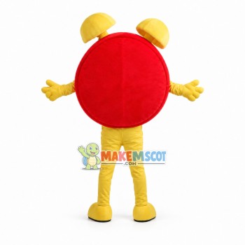 Loud Yellow Alarm Clock Mascot Costume Loud Yellow Alarm Clock Mascot Costume