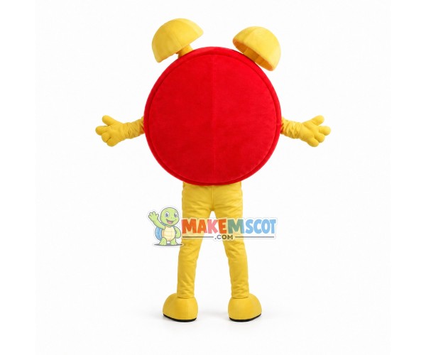 Loud Yellow Alarm Clock Mascot Costume Loud Yellow Alarm Clock Mascot Costume