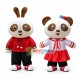 Likable Brown Baby Panda Cartoon Mascot Costume Likable Brown Baby Panda Cartoon Mascot Costume
