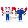 Light Little Crab With Red Tongs Mascot Costume