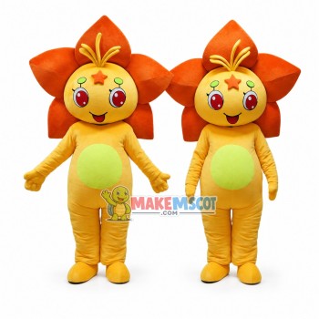 Blooming Brilliant Star Flower Mascot Costume Blooming Brilliant Star Flower Mascot Costume