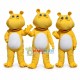 Bright Yellow Hippo Adult Mascot Costume Bright Yellow Hippo Adult Mascot Costume