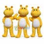 Bright Yellow Hippo Adult Mascot Costume