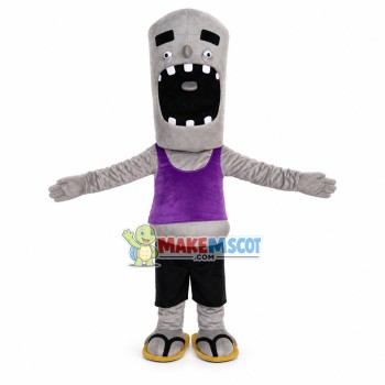 Sloppy Zombie Bronze Man Mascot Costume Sloppy Zombie Bronze Man Mascot Costume