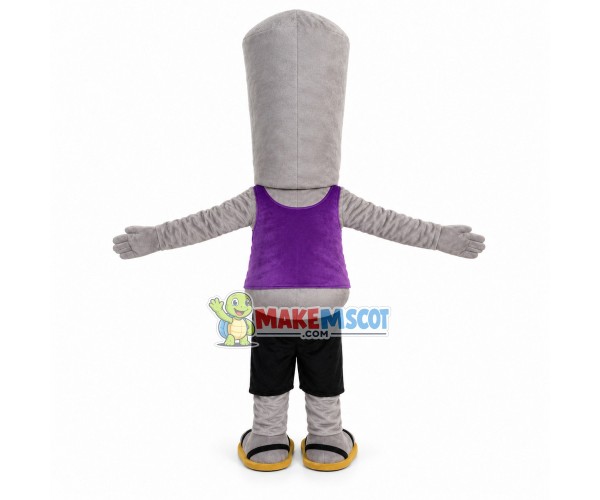 Sloppy Zombie Bronze Man Mascot Costume