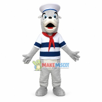 Honest Sailor Seal Mascot Costume Honest Sailor Seal Mascot Costume