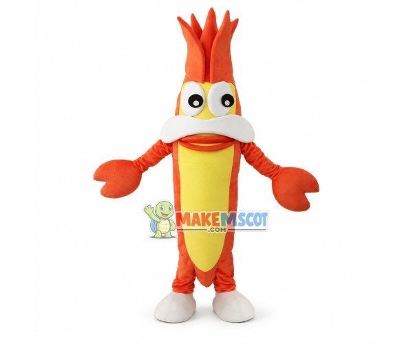 Orange River Prawn Mascot Costume Orange River Prawn Mascot Costume