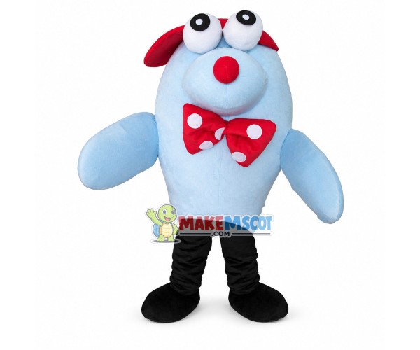 Cartoon Dolphin Wearing Red Tie Mascot Costume Cartoon Dolphin Wearing Red Tie Mascot Costume