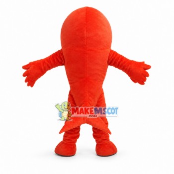 Orange Baby Dolphin Mascot Costume Orange Baby Dolphin Mascot Costume