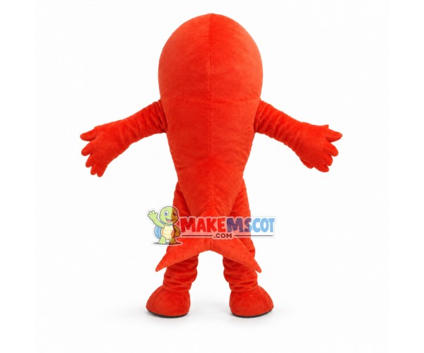 Orange Baby Dolphin Mascot Costume Orange Baby Dolphin Mascot Costume
