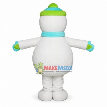 Vivid Snowman With Button Eyes Mascot Costume