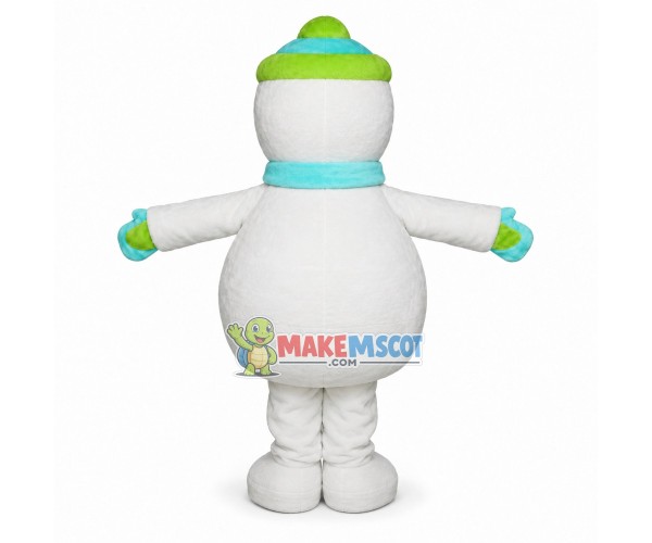 Vivid Snowman With Button Eyes Mascot Costume