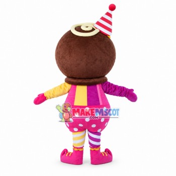 Chocolate Cream Cookie Mascot Costume Chocolate Cream Cookie Mascot Costume