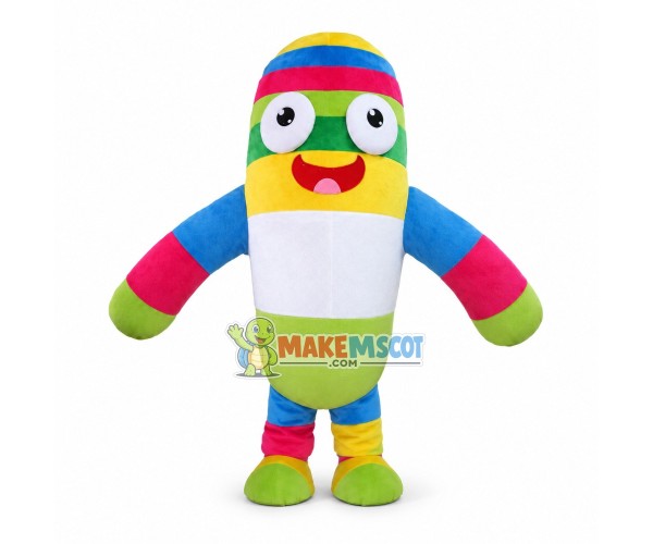 Colorful Fudge Mascot Costume for Party Colorful Fudge Mascot Costume for Party
