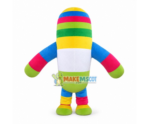Colorful Fudge Mascot Costume for Party Colorful Fudge Mascot Costume for Party
