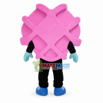 Strawberry Waffle Cartoon Mascot Costume Strawberry Waffle Cartoon Mascot Costume