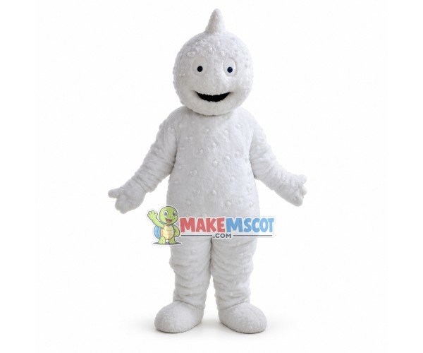 Hairy Monster Covered In Transparent Beads Mascot Costume